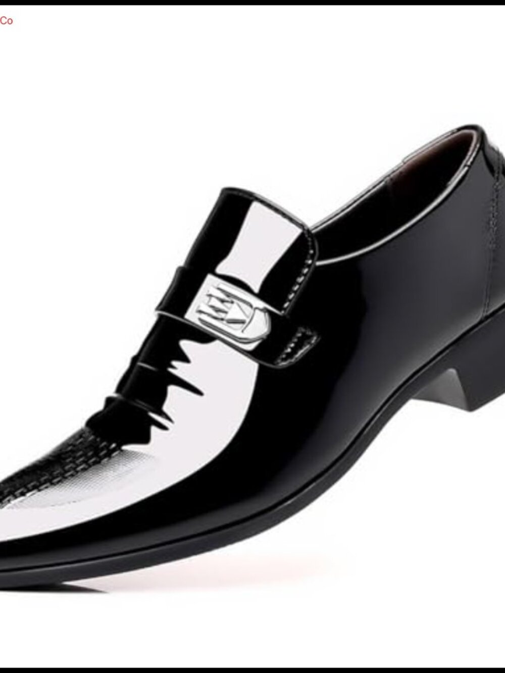 Faux Leather Men's Slip On Oxford Dress Shoes Formal Business Pointed Toe
